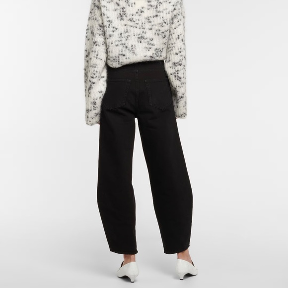 TOTEME Barrel Leg Denim Jeans in Black Size 28 - Picture 6 of 6